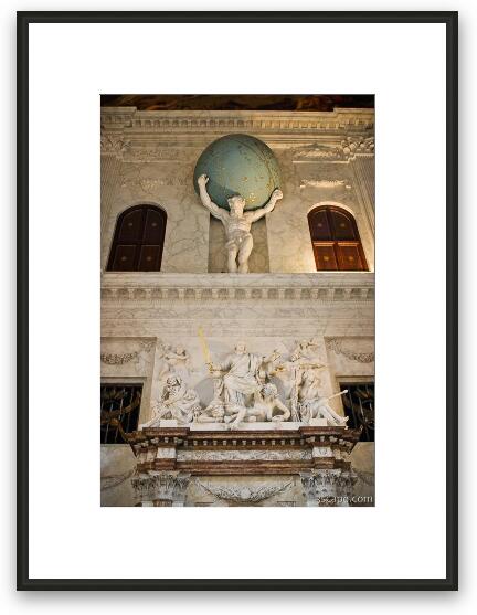 Statue of Atlas, Citizens Chamber, Koninklijk Palace Framed Fine Art Print