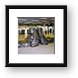 Metal sack-man art at Schiphol Airport Framed Print