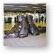 Metal sack-man art at Schiphol Airport Metal Print