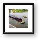 Model oil barge on fire Framed Print