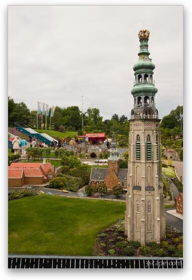 The bell tower of Kloosterkerk in Middelburg Fine Art Metal Print