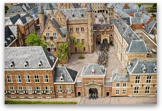 Dutch Parliament buildings (Het Binnenhof) in The Hague Fine Art Metal Print