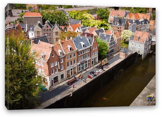 Amsterdam canal scene Fine Art Canvas Print