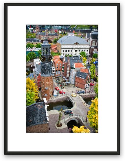 Amsterdam Canal Quarter and Mint Tower Framed Fine Art Print