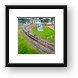 Train tracks and Dutch Intercity train Framed Print