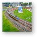 Train tracks and Dutch Intercity train Metal Print