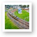 Train tracks and Dutch Intercity train Art Print