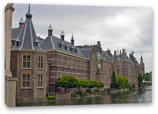 Dutch Parliament buildings (Het Binnenhof) Fine Art Canvas Print