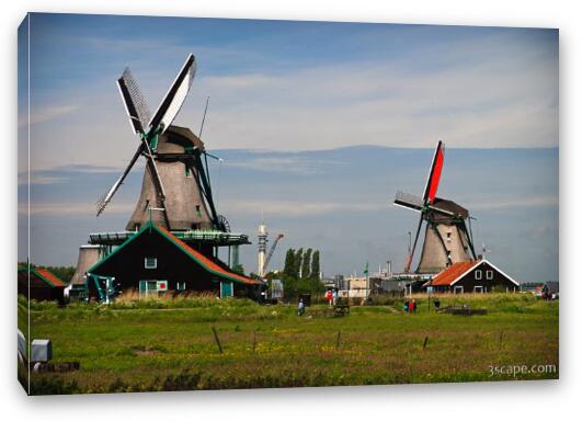 Dutch windmills Fine Art Canvas Print