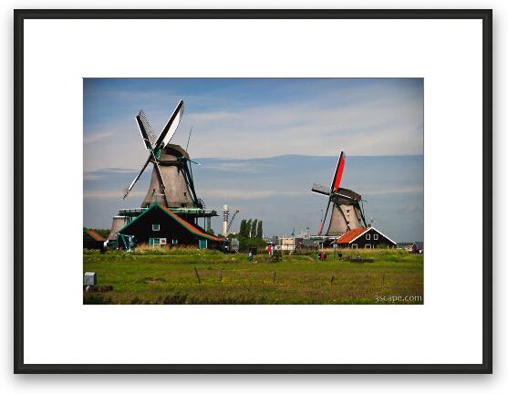 Dutch windmills Framed Fine Art Print