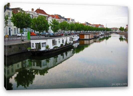Canal around Middelburg Fine Art Canvas Print