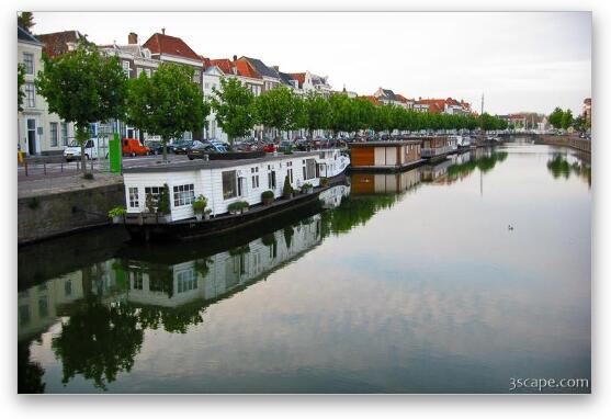 Canal around Middelburg Fine Art Metal Print