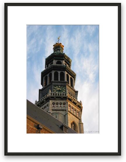 The Bell Tower of Koorkerk (De Lange Jan) Framed Fine Art Print