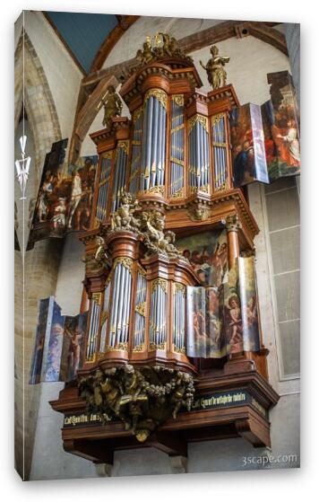 Pipe organ at Nieuwe Kerk Fine Art Canvas Print