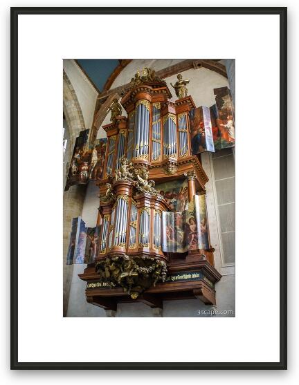 Pipe organ at Nieuwe Kerk Framed Fine Art Print