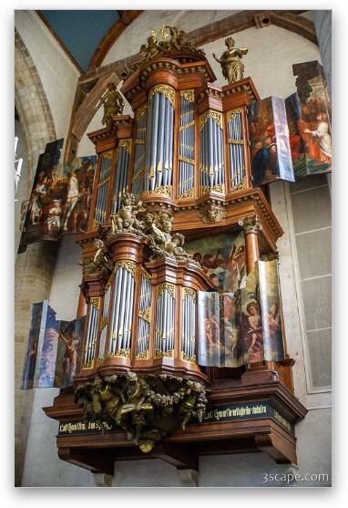 Pipe organ at Nieuwe Kerk Fine Art Metal Print