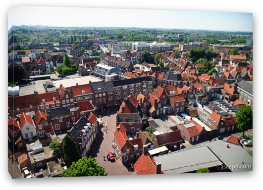 View of Middelburg from the tower Fine Art Canvas Print