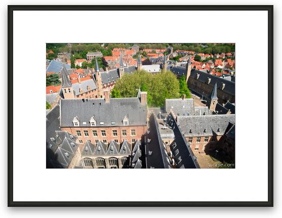 View of Middelburg from the tower Framed Fine Art Print