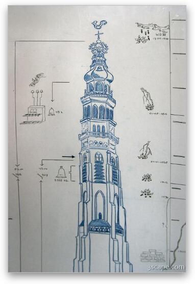 De Lange Jan (Long John - Bell Tower) Fine Art Metal Print