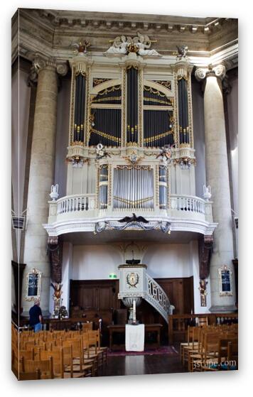 Pipe organ at Oostkerk Fine Art Canvas Print