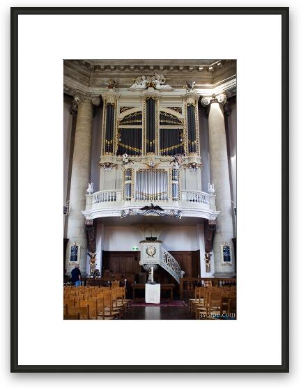 Pipe organ at Oostkerk Framed Fine Art Print