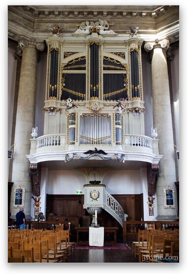 Pipe organ at Oostkerk Fine Art Metal Print
