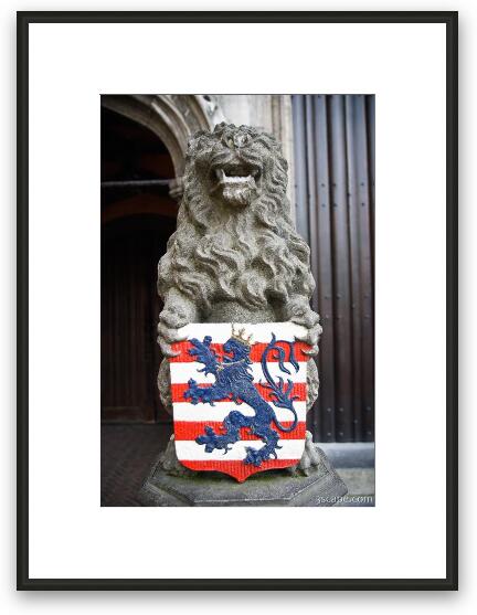 Coat of arms at Basilica of the Holy Blood Framed Fine Art Print