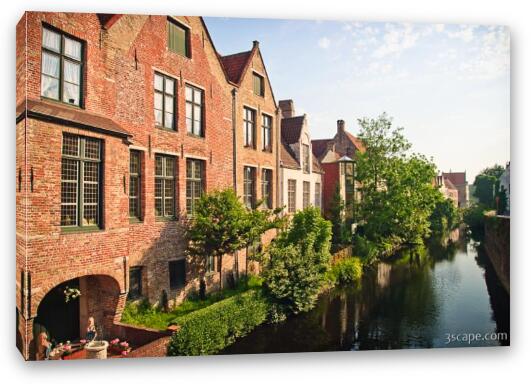 Morning sun on the canals Fine Art Canvas Print