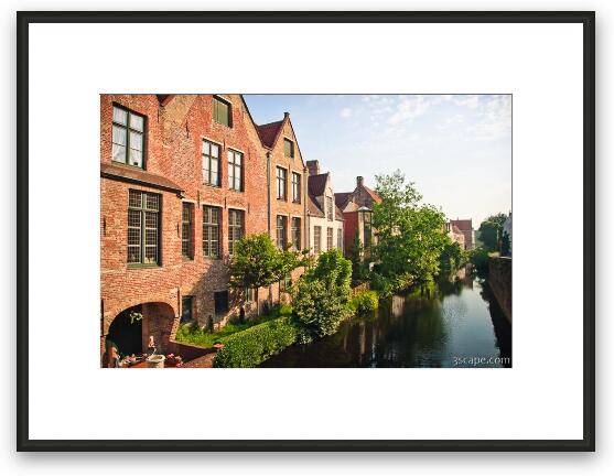 Morning sun on the canals Framed Fine Art Print
