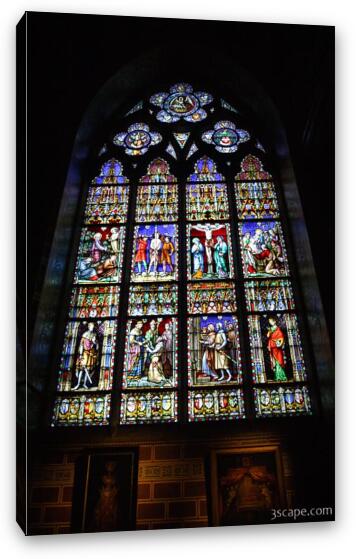Stained glass - Basilica of the Holy Blood Fine Art Canvas Print