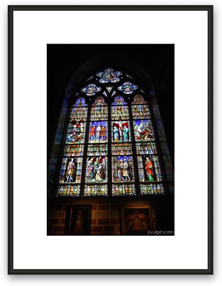 Stained glass - Basilica of the Holy Blood Framed Fine Art Print