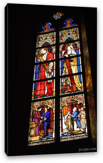 Stained glass - Basilica of the Holy Blood Fine Art Canvas Print