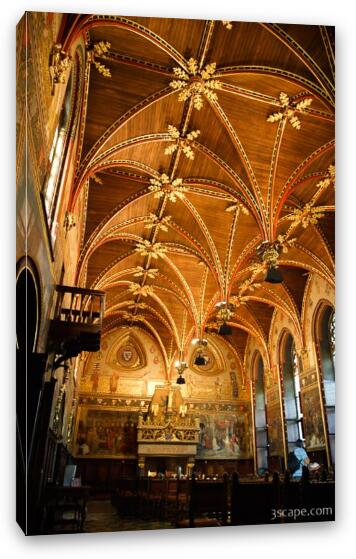 Main room of the Gothic Town Hall Fine Art Canvas Print