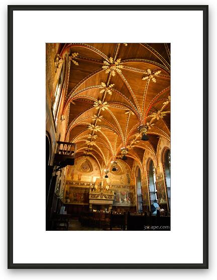 Main room of the Gothic Town Hall Framed Fine Art Print