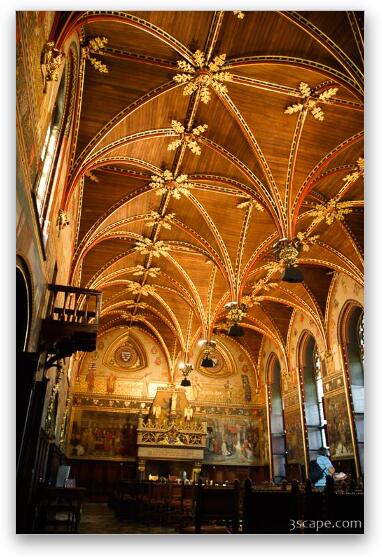Main room of the Gothic Town Hall Fine Art Metal Print