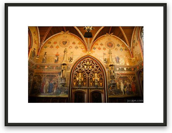 Detailed walls of the town hall Framed Fine Art Print