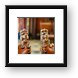 Lion heads on the chair posts Framed Print