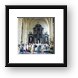 Tourists packing into Church of Our Lady Framed Print