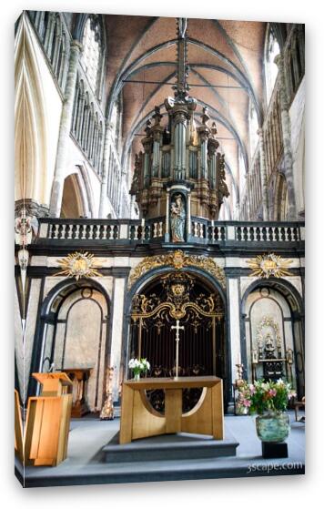 Altar at Church of Our Lady Fine Art Canvas Print