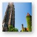 Courtyard and bell tower of the Church of Our Lady Metal Print