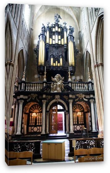 Pipe organ - St. Saviours Cathedral (Sint Salvatorskathedraal) Fine Art Canvas Print