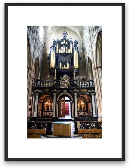 Pipe organ - St. Saviours Cathedral (Sint Salvatorskathedraal) Framed Fine Art Print