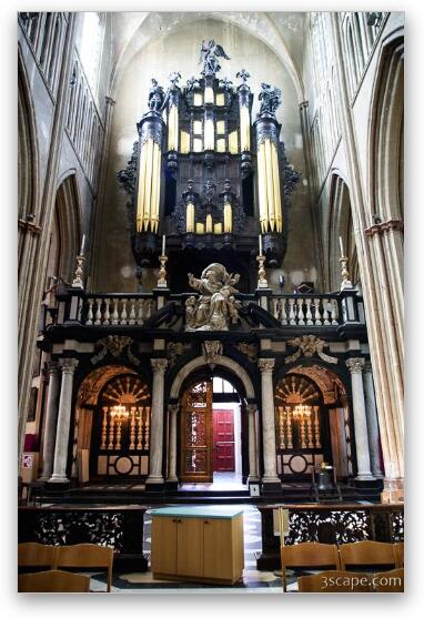Pipe organ - St. Saviours Cathedral (Sint Salvatorskathedraal) Fine Art Metal Print