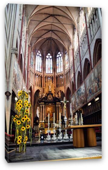 Altar - St. Saviours Cathedral (Sint Salvatorskathedraal) Fine Art Canvas Print