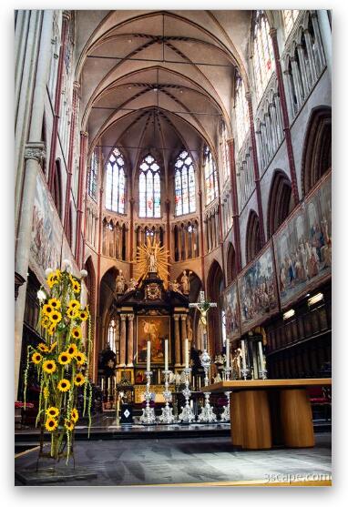 Altar - St. Saviours Cathedral (Sint Salvatorskathedraal) Fine Art Metal Print