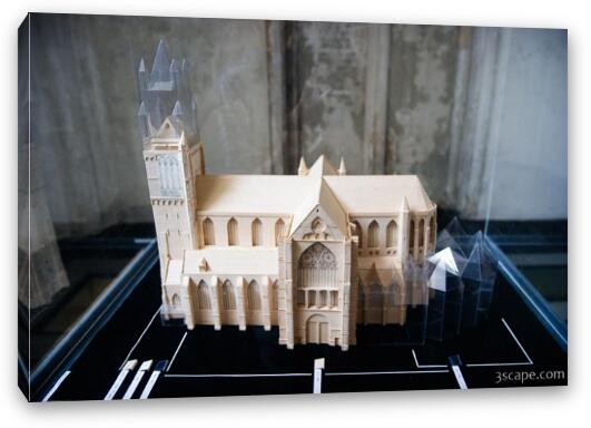Model of the Cathedral showing different stages of additions Fine Art Canvas Print