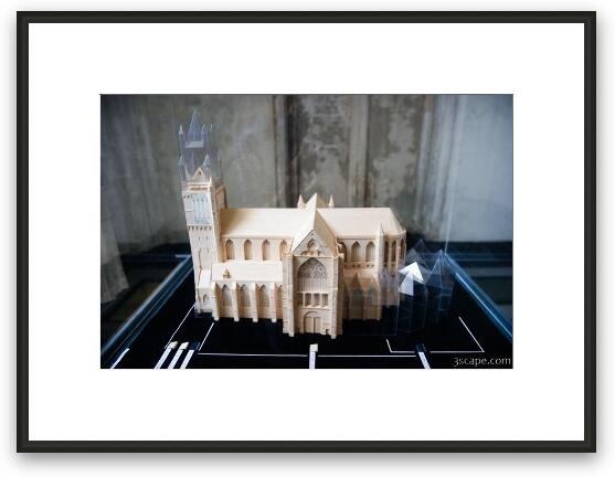 Model of the Cathedral showing different stages of additions Framed Fine Art Print