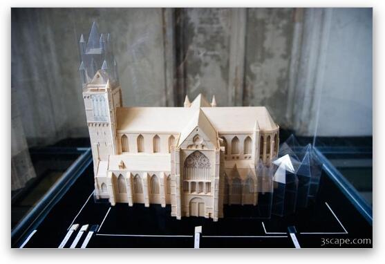 Model of the Cathedral showing different stages of additions Fine Art Metal Print