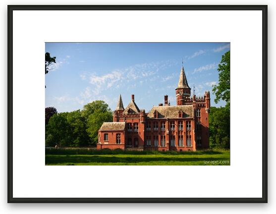 The Red Castle in the countryside near Brugge Framed Fine Art Print