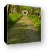 Cobblestone tree lined path to the Red Gate of the castle Canvas Print